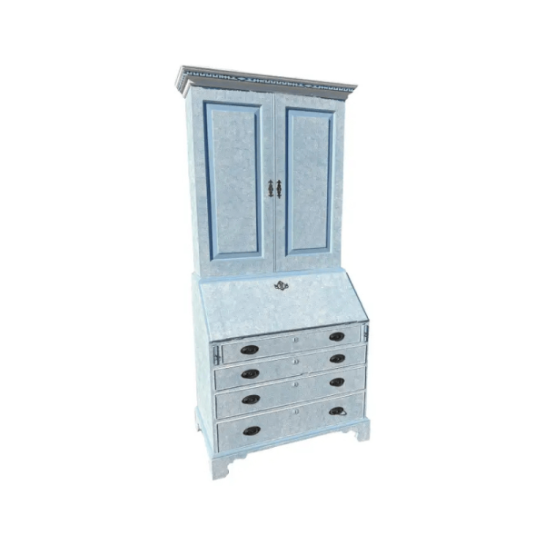 18th Century Georgian Secretary in Wedgewood Swirl